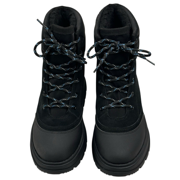 Koolaburra by UGG Deza Lace-Up Utility Boots Womens Sz. 9 Black Suede New $120 A - Picture 2 of 15